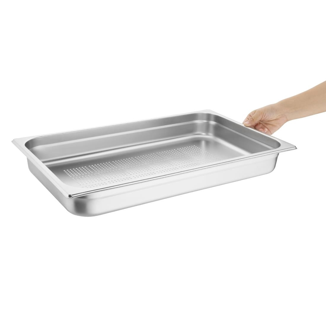 Vogue Heavy Duty St/St Perforated - GN 1/1 65mm • PAS-CU518