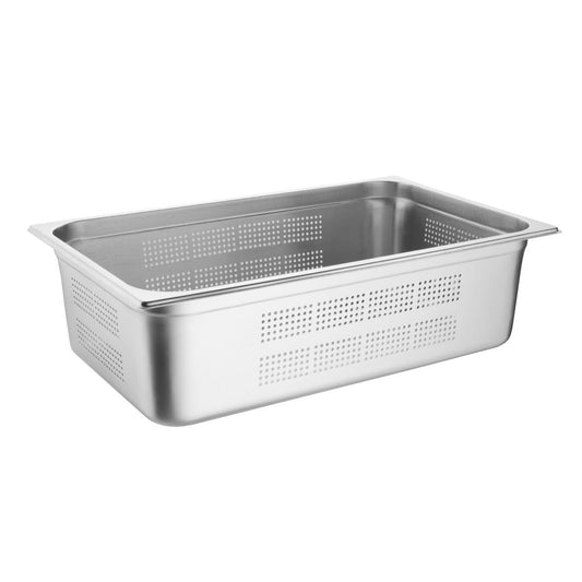 Vogue Heavy Duty St/St Perforated GN - 1/1 150mm • PAS-CU519