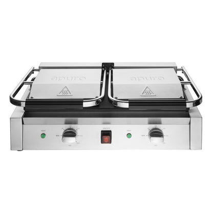 Apuro Bistro Double Ribbed Contact Grill • PAS-CU604-A