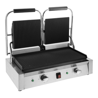 Apuro Bistro Double Ribbed Contact Grill • PAS-CU604-A