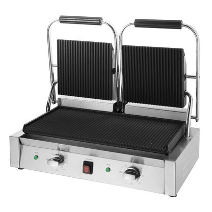 Apuro Bistro Double Ribbed Contact Grill • PAS-CU604-A