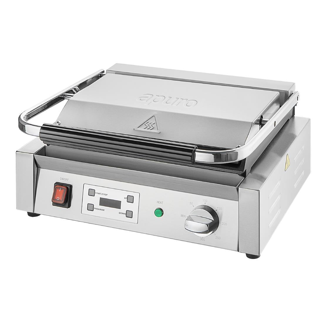 Apuro Large Contact Grill Flat Plates with Timer • PAS-CU607-A
