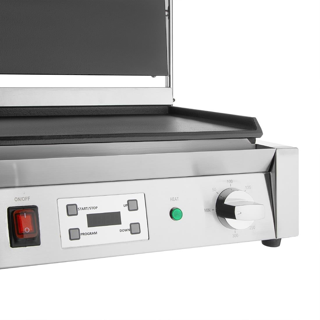 Apuro Large Contact Grill Flat Plates with Timer • PAS-CU607-A