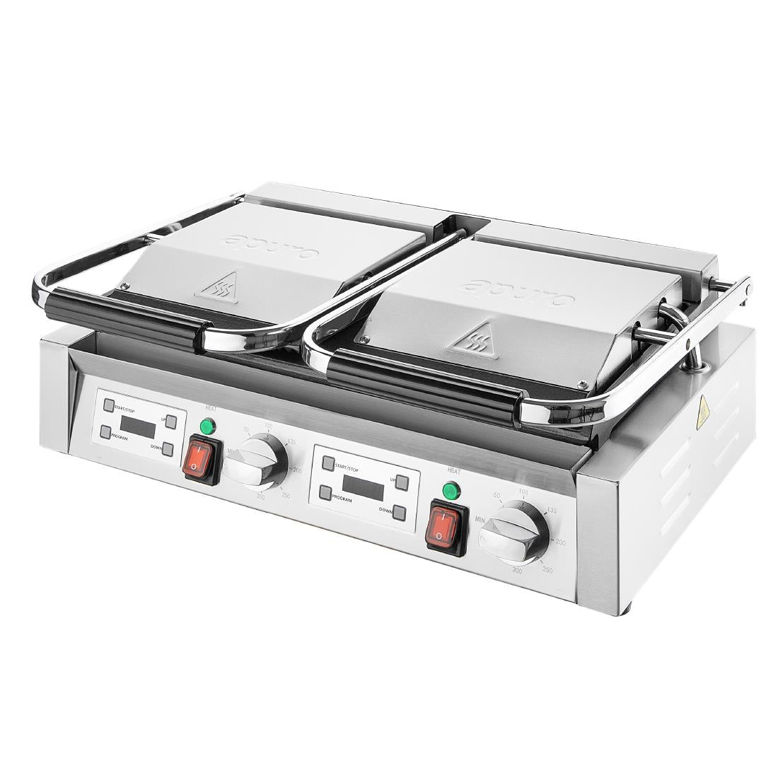 Apuro Double Contact Grill Flat Plates with Timer • PAS-CU610-A