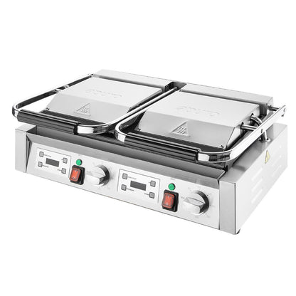 Apuro Double Contact Grill Flat Plates with Timer • PAS-CU610-A