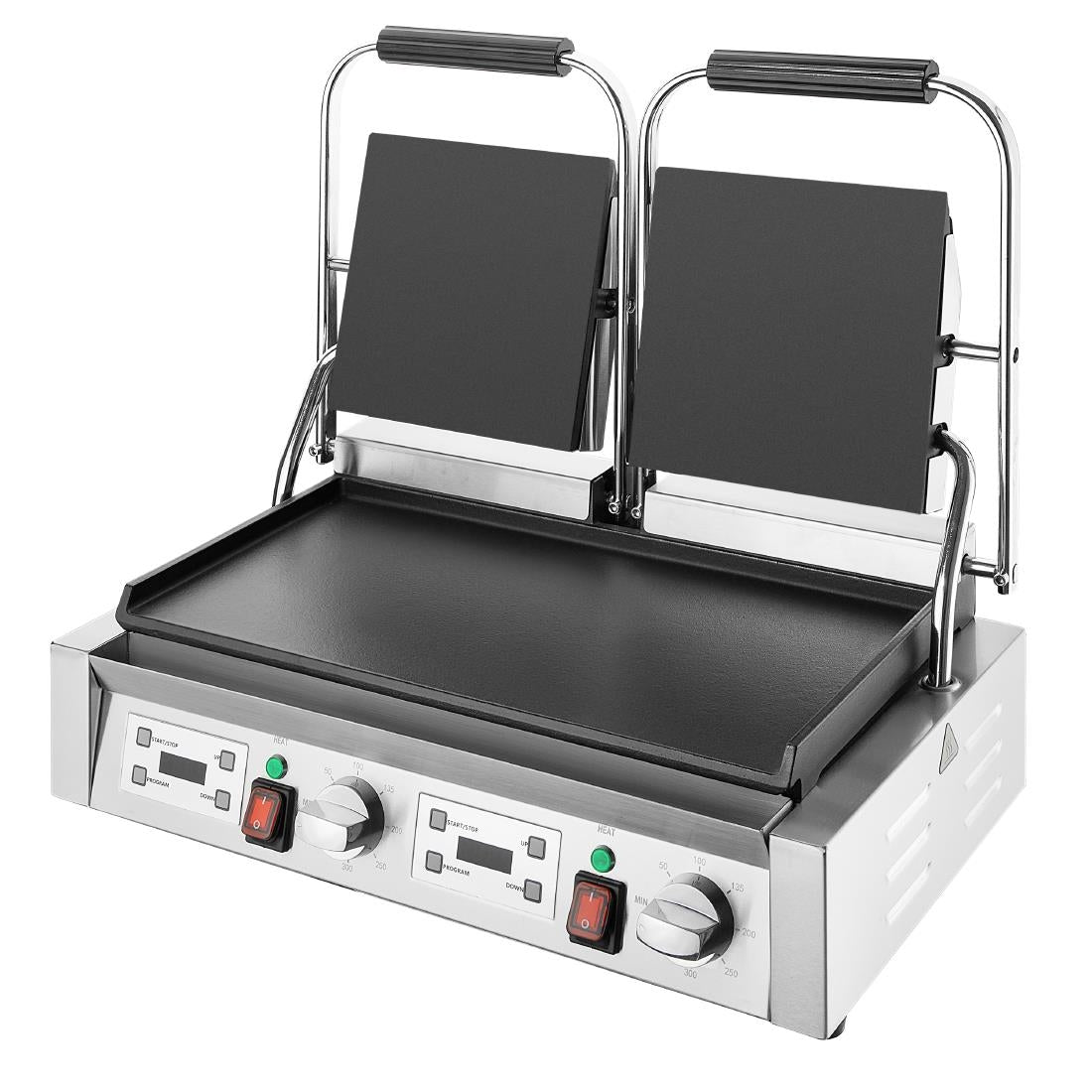 Apuro Double Contact Grill Flat Plates with Timer • PAS-CU610-A