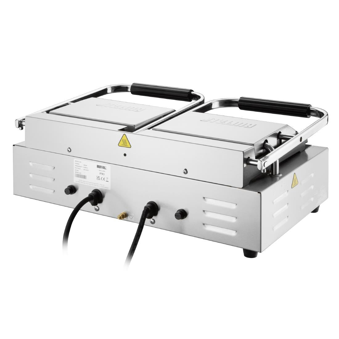Apuro Double Contact Grill Flat Base Ribbed Top Plate • PAS-CU612-A
