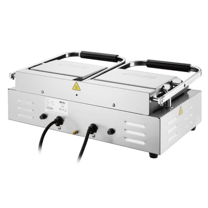 Apuro Double Contact Grill Flat Base Ribbed Top Plate • PAS-CU612-A