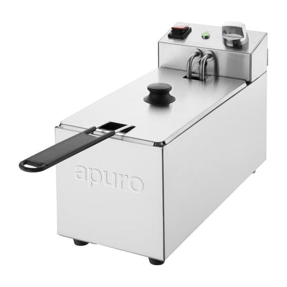 Apuro Single Tank Single Basket 3Ltr Countertop Fryer 2kW • PAS-CU614-A