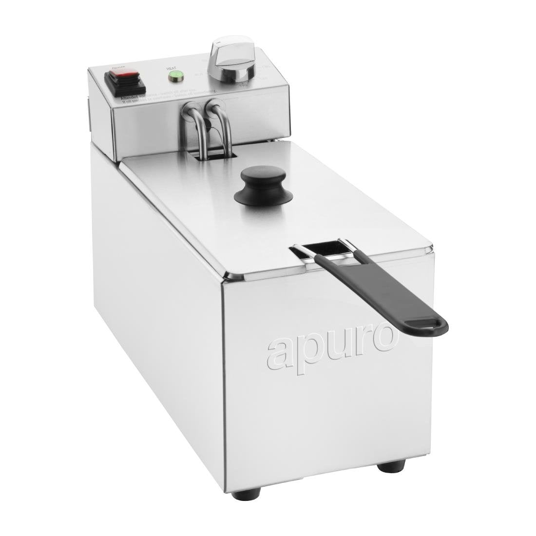 Apuro Single Tank Single Basket 3Ltr Countertop Fryer 2kW • PAS-CU614-A