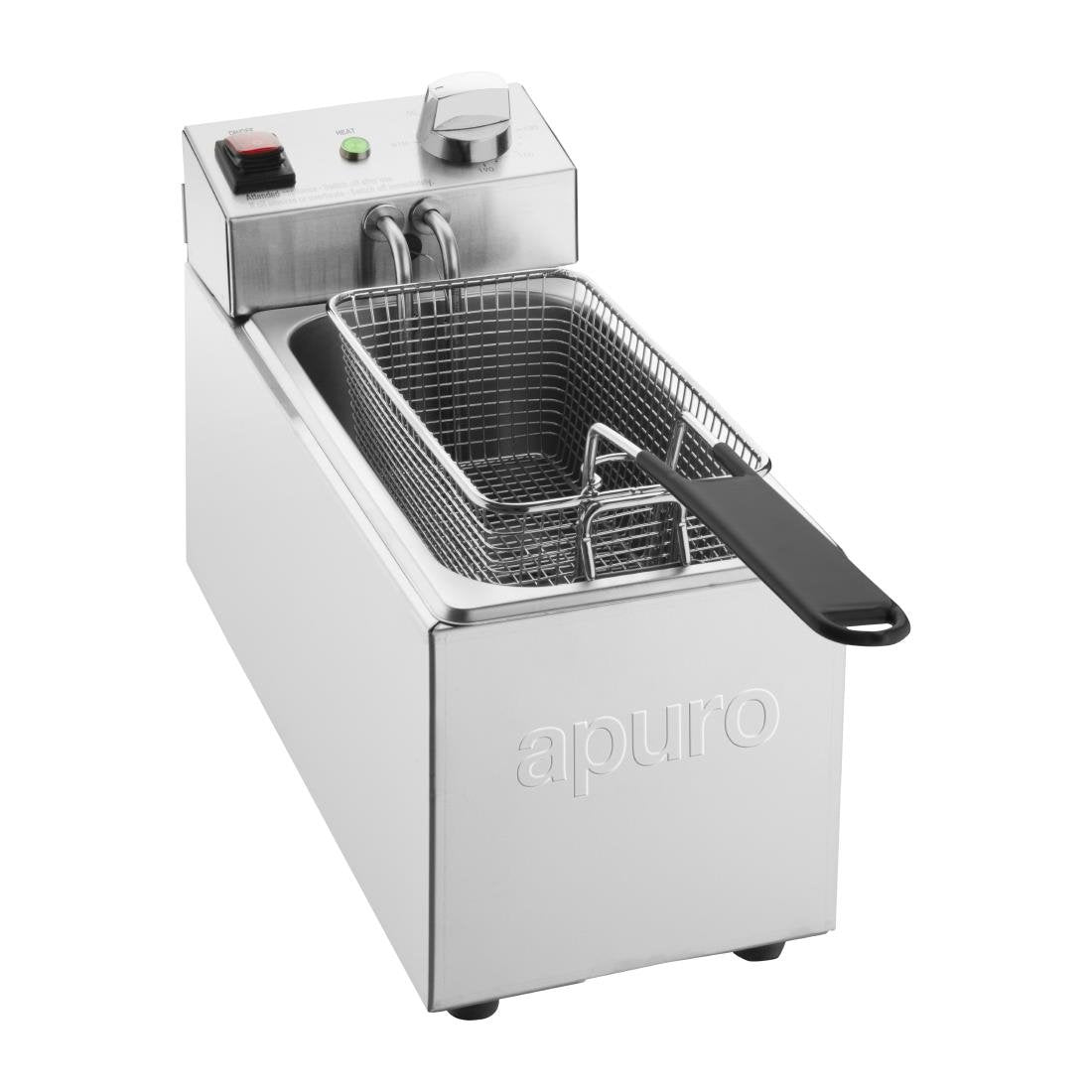 Apuro Single Tank Single Basket 3Ltr Countertop Fryer 2kW • PAS-CU614-A