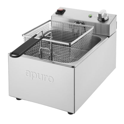 Apuro Single Tank Fryer - 5Ltr - 2.8kW • PAS-CU617-A