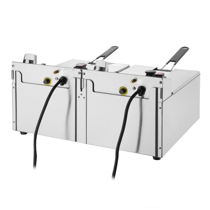 Apuro Twin Tank Fryer 2x5Ltr (2x2.8kW. Oil Capacity:2x5Ltr) • PAS-CU619-A