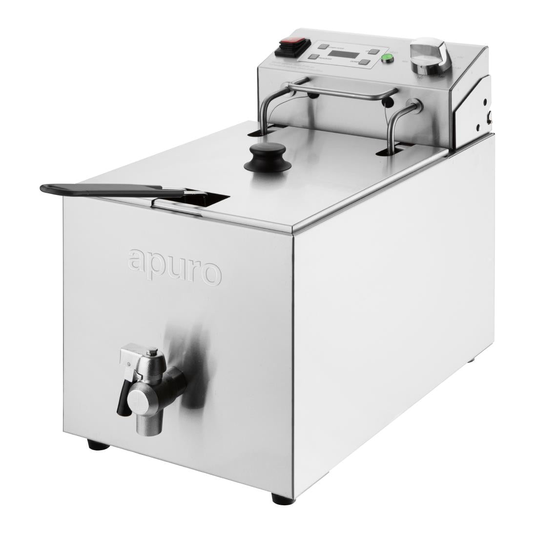 Apuro Single Tank Electric Fryer with Timer 8Ltr • PAS-CU620-A