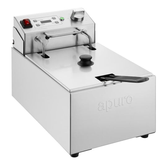 Apuro Single Electric Fryer with Timer 5Ltr • PAS-CU622-A