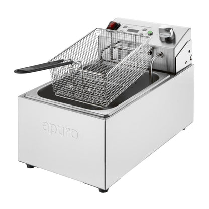Apuro Single Electric Fryer with Timer 5Ltr • PAS-CU622-A