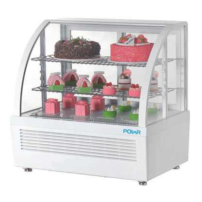 Polar C-Series Countertop Display Fridge White 100Ltr • PAS-CU637-A