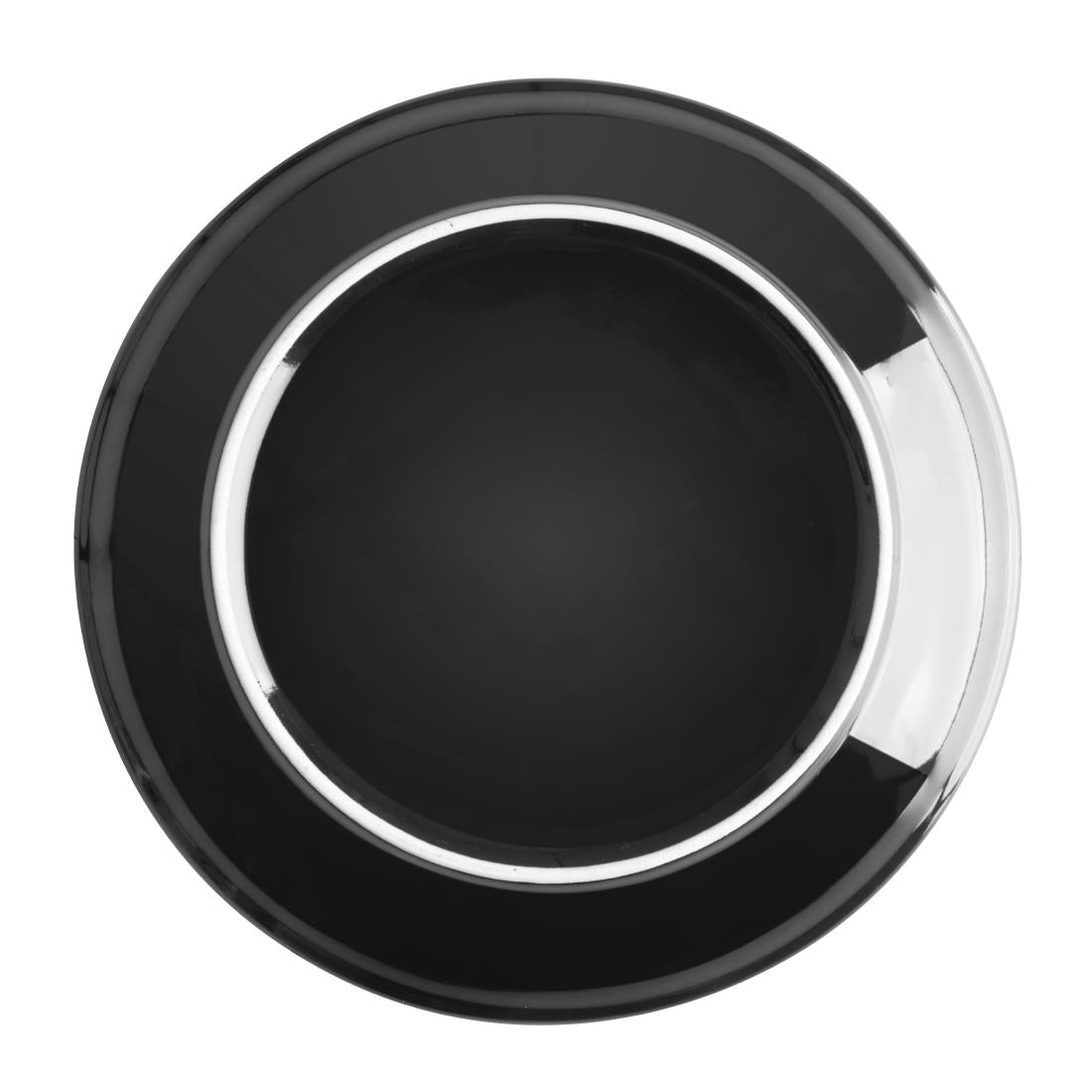 Olympia Cafe Coupe Plate Black - 205mm 8" (12 Pack) (205(Ø)mm | Box of 12) • PAS-CU950