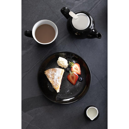 Olympia Cafe Aroma Mug Black - 230ml 8fl oz (6 Pack) (230ml / 7.7oz | Pack quantity: 6) • PAS-CU960