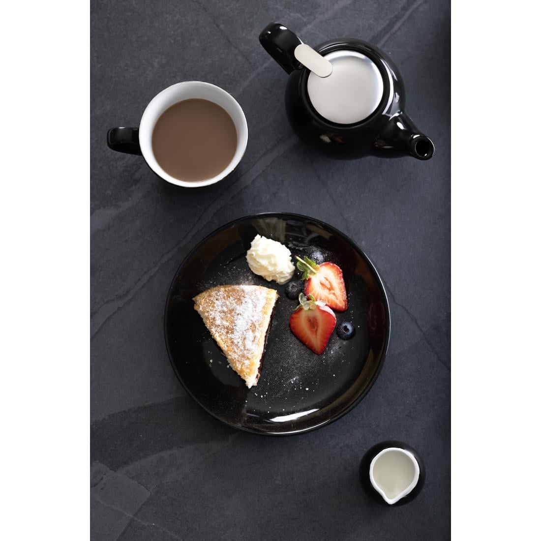 Olympia Cafe Teapot Black - 510ml 18fl oz (Box 1) • PAS-CU958