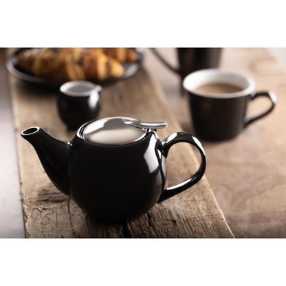 Olympia Cafe Teapot Black - 510ml 18fl oz (Box 1) • PAS-CU958