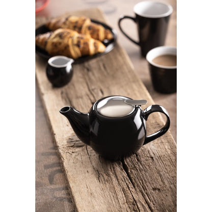 Olympia Cafe Teapot Black - 510ml 18fl oz (Box 1) • PAS-CU958