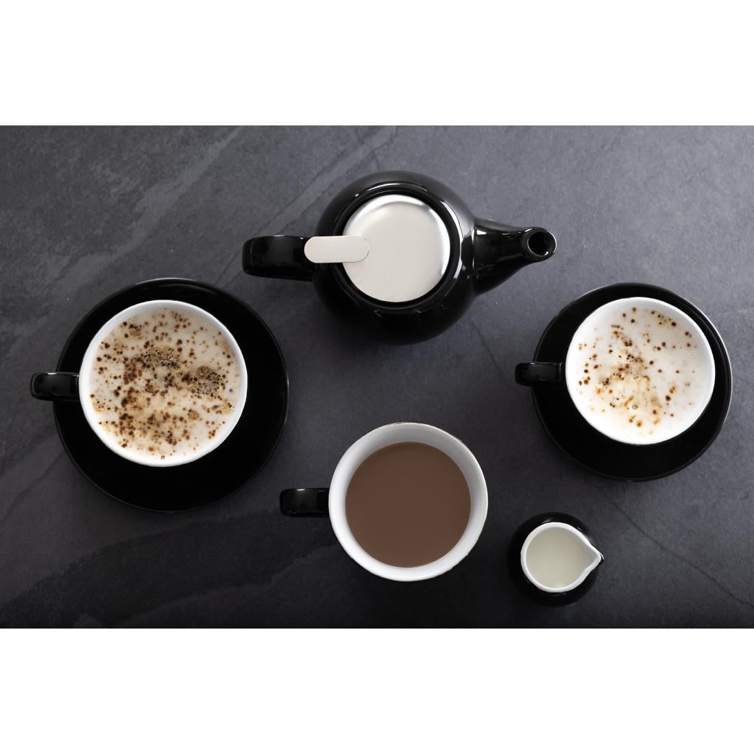 Olympia Cafe Coffee Cup Black - 230ml 8fl oz (Box 12) • PAS-CU953