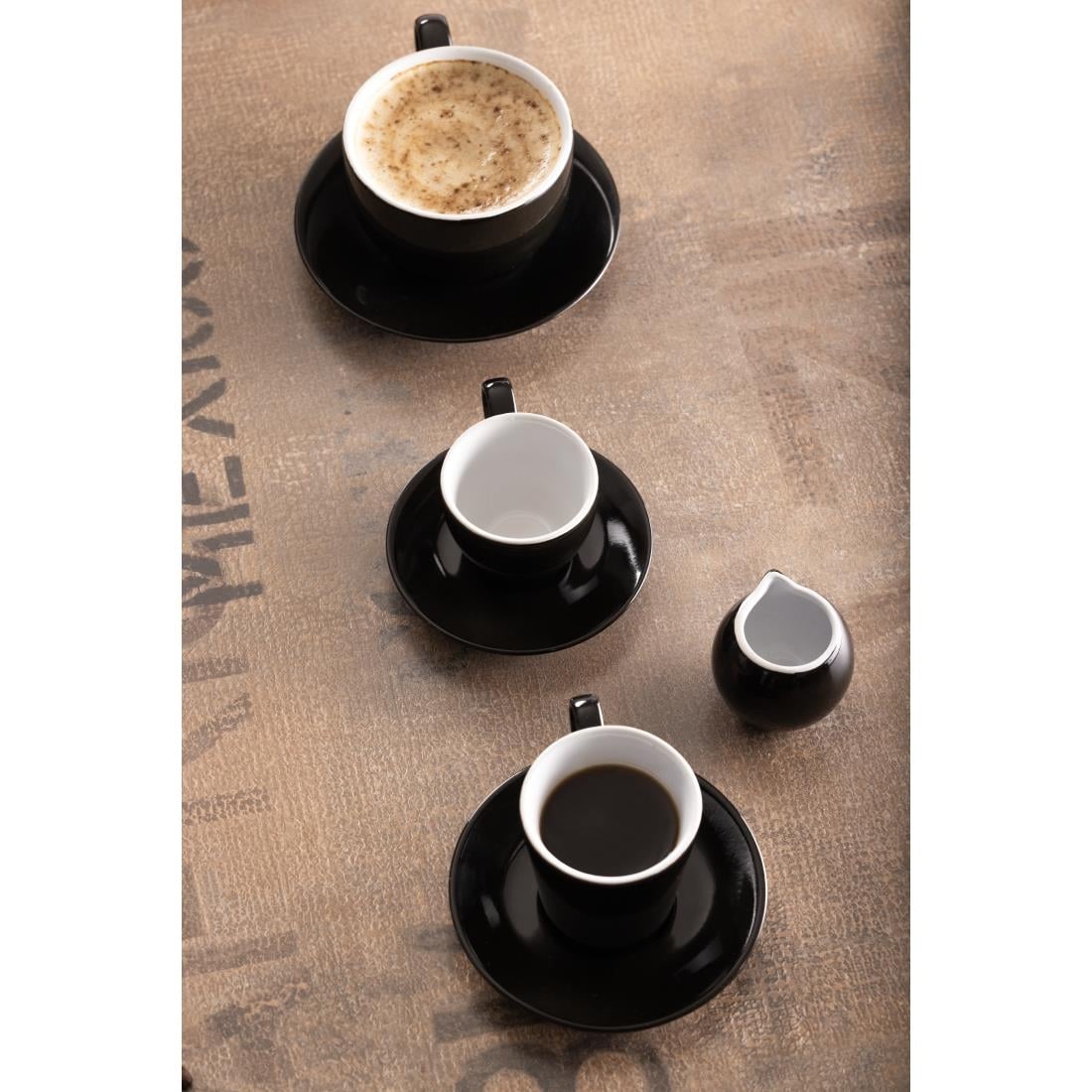 Olympia Cafe Espresso Saucer Black (Fits CU952) (Box 12) • PAS-CU955