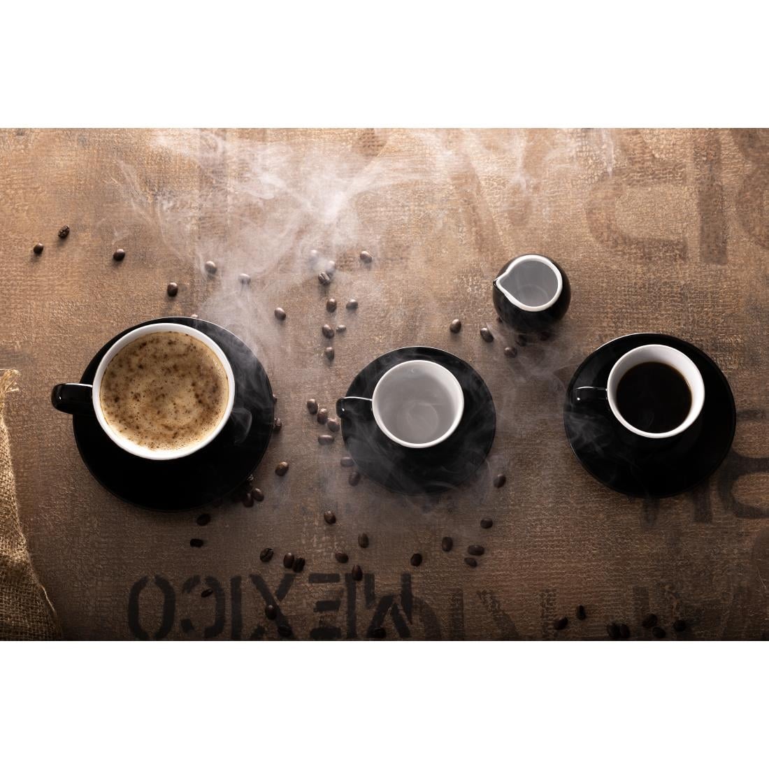 Olympia Cafe Coffee Cup Black - 230ml 8fl oz (Box 12) • PAS-CU953