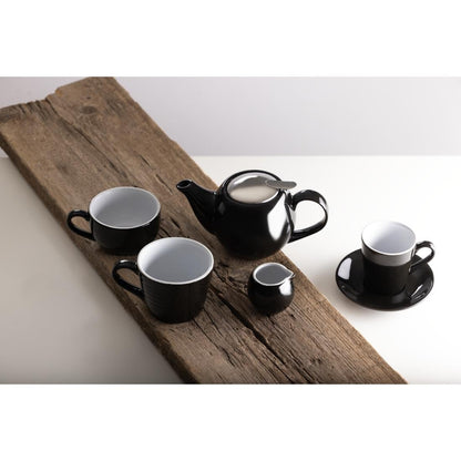 Olympia Cafe Espresso Saucer Black (Fits CU952) (Box 12) • PAS-CU955