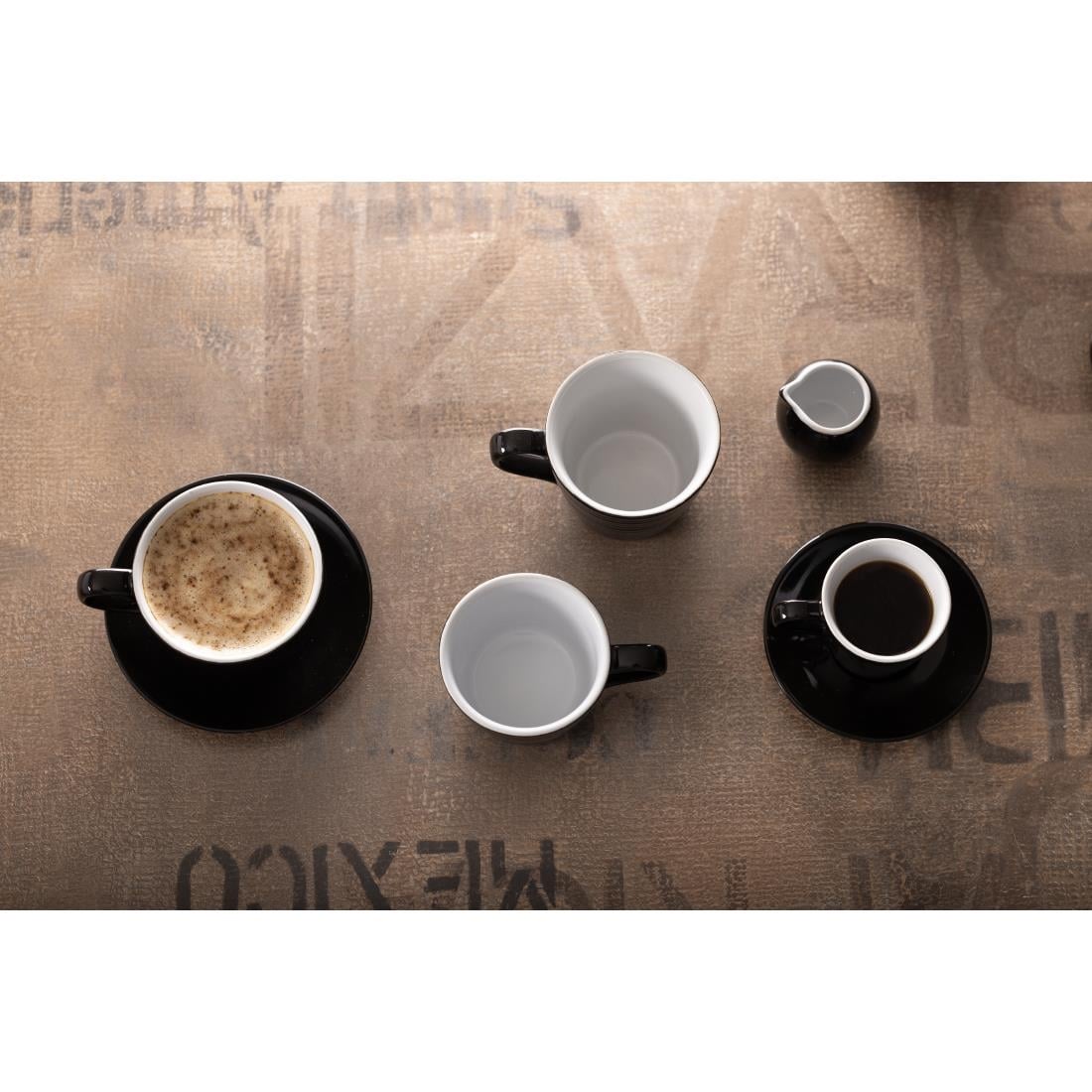Olympia Cafe Espresso Saucer Black (Fits CU952) (Box 12) • PAS-CU955