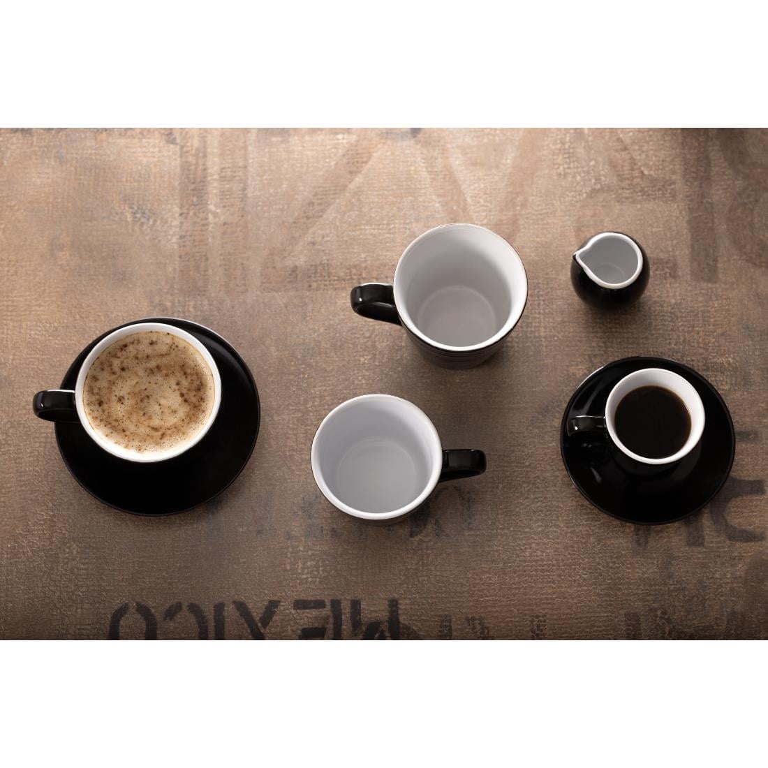 Olympia Cafe Espresso Saucer Black (Fits CU952) (Box 12) • PAS-CU955