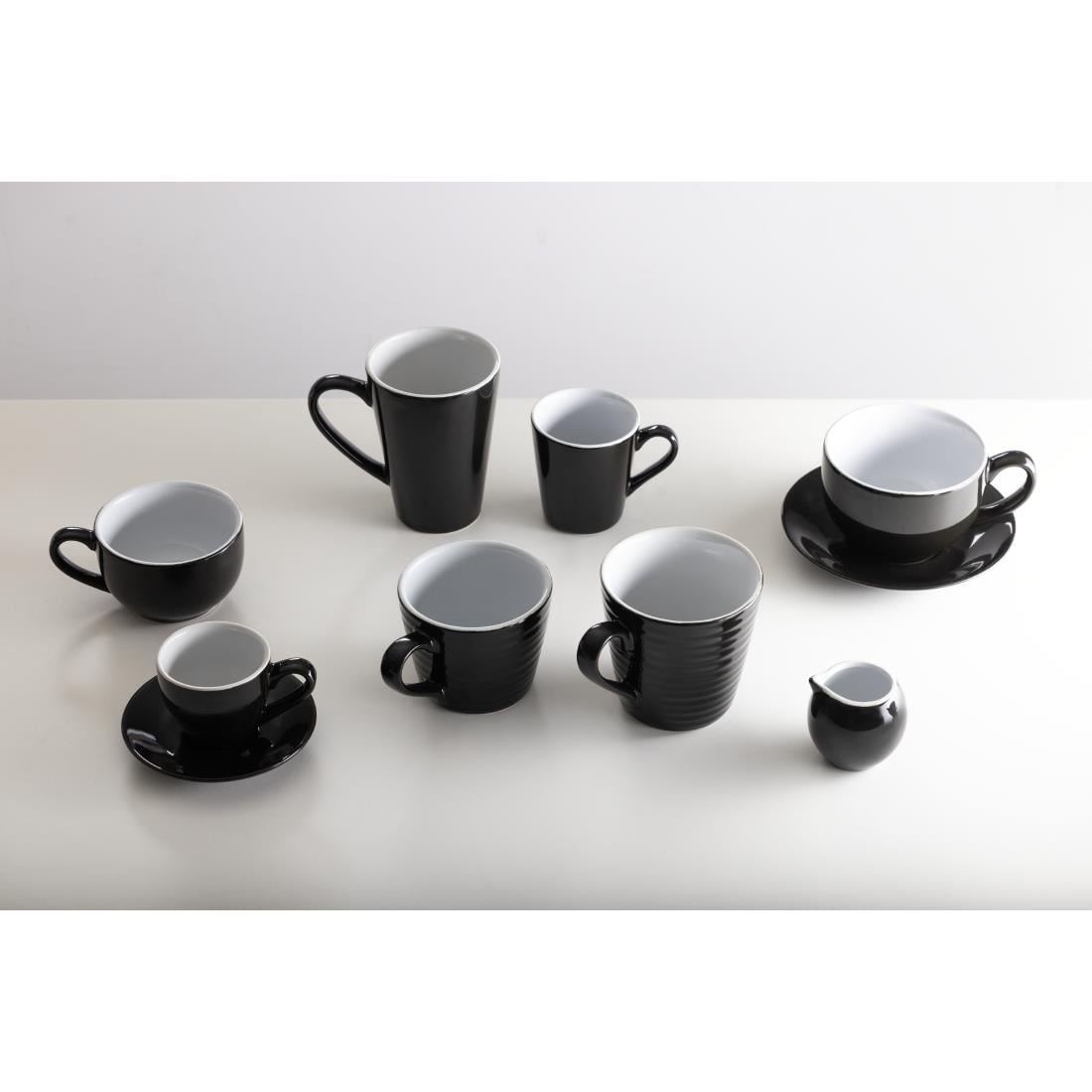 Olympia Cafe Espresso Saucer Black (Fits CU952) (Box 12) • PAS-CU955