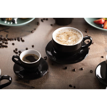 Olympia Cafe Cappuccino Cup Black - 340ml 11.5fl oz (Box 12) • PAS-CU954