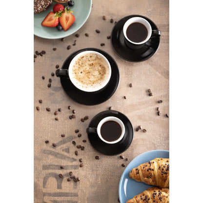 Olympia Cafe Cappuccino Cup Black - 340ml 11.5fl oz (Box 12) • PAS-CU954