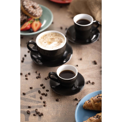 Olympia Cafe Cappuccino Cup Black - 340ml 11.5fl oz (Box 12) • PAS-CU954