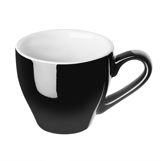 Olympia Cafe Espresso Cup Black - 100ml 3.38fl oz (12 Pack) (100ml/4oz. Pack quantity: 12) • PAS-CU952