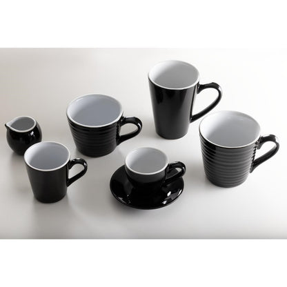 Olympia Cafe Latte Cup Black - 340ml 11.5fl oz (12 Pack) (340ml/12oz. Pack quantity: 12) • PAS-CU957