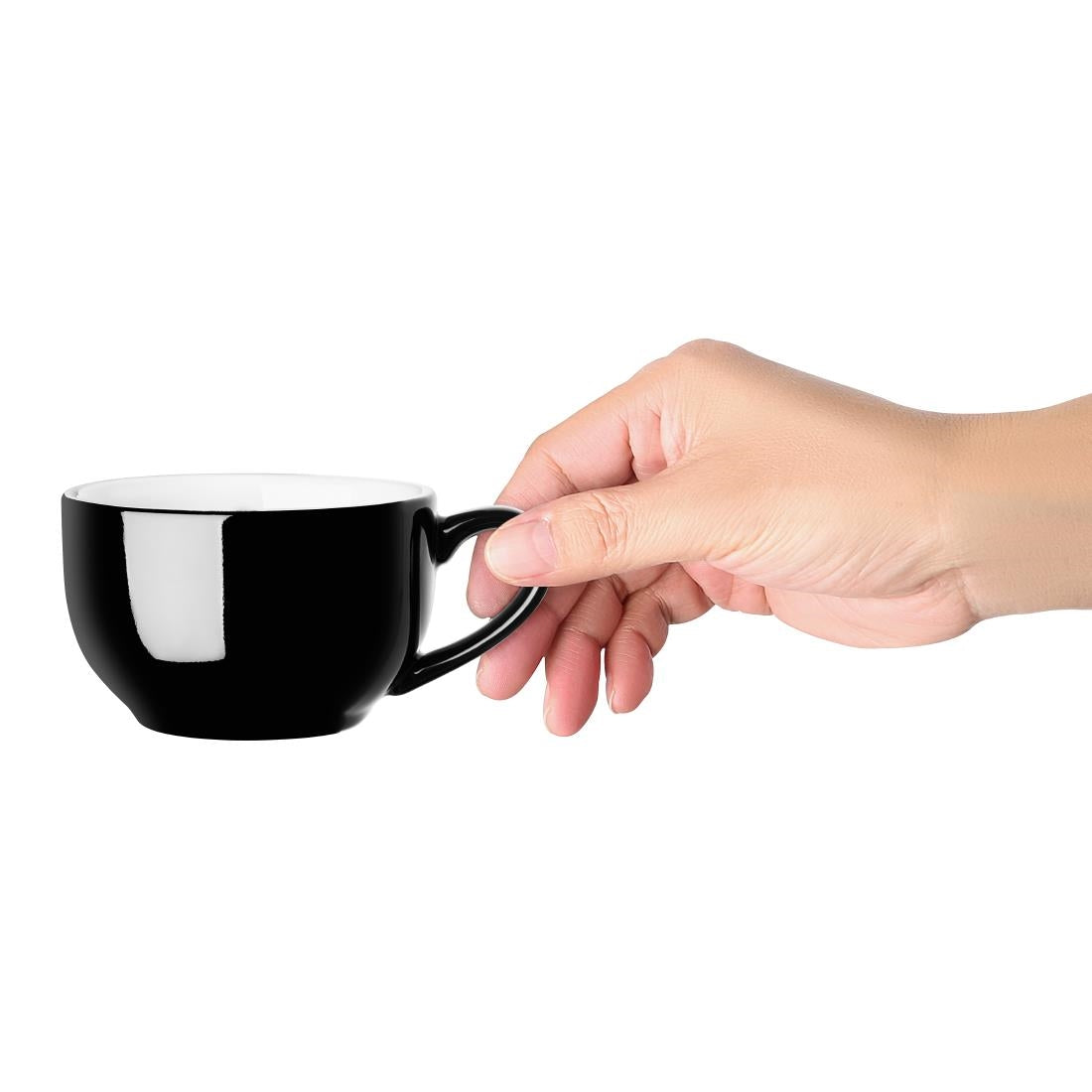 Olympia Cafe Coffee Cup Black - 230ml 8fl oz (Box 12) • PAS-CU953