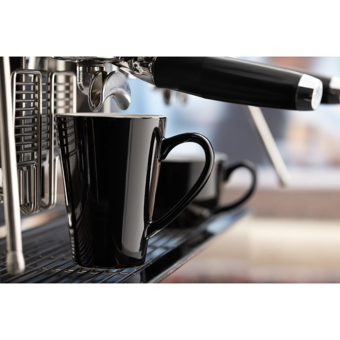 Olympia Cafe Latte Cup Black - 340ml 11.5fl oz (12 Pack) (340ml/12oz. Pack quantity: 12) • PAS-CU957