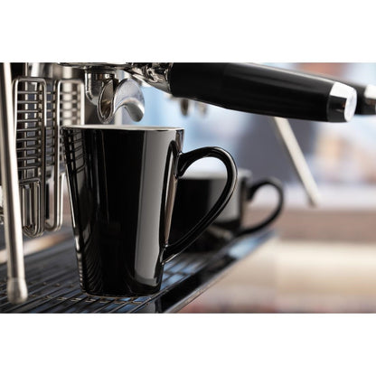 Olympia Cafe Latte Cup Black - 340ml 11.5fl oz (12 Pack) (340ml/12oz. Pack quantity: 12) • PAS-CU957