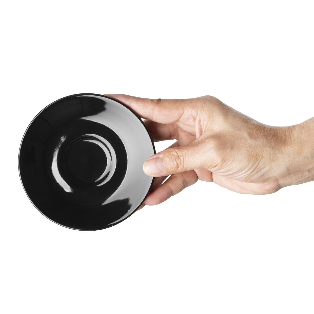 Olympia Cafe Espresso Saucer Black (Fits CU952) (Box 12) • PAS-CU955