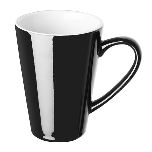 Olympia Cafe Latte Cup Black - 340ml 11.5fl oz (12 Pack) (340ml/12oz. Pack quantity: 12) • PAS-CU957