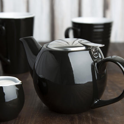 Olympia Cafe Teapot Black - 510ml 18fl oz (Box 1) • PAS-CU958
