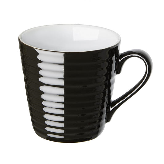 Olympia Cafe Aroma Mug Black - 340ml 11.5fl oz (6 Pack) (340ml/11.5oz | Pack quantity: 6) • PAS-CU959