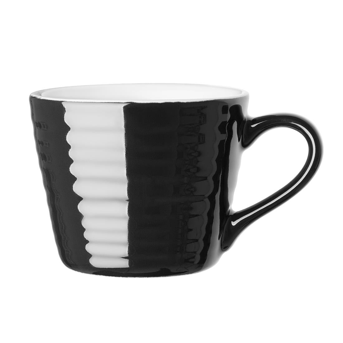 Olympia Cafe Aroma Mug Black - 230ml 8fl oz (6 Pack) (230ml / 7.7oz | Pack quantity: 6) • PAS-CU960