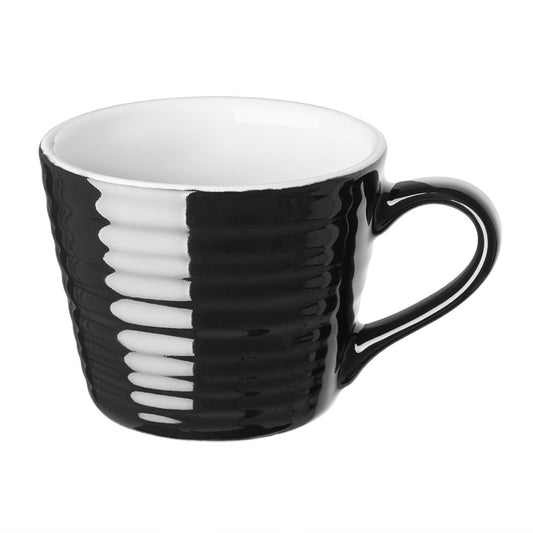 Olympia Cafe Aroma Mug Black - 230ml 8fl oz (6 Pack) (230ml / 7.7oz | Pack quantity: 6) • PAS-CU960