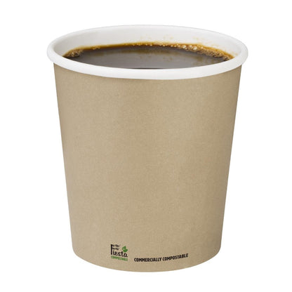 Fiesta Compostable Hot Cup Single Wall Kraft 225ml (1000 Pack) (225ml | Pack Quantity: 1000) • PAS-CU980