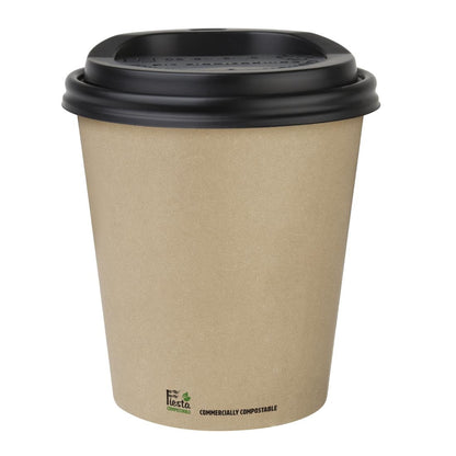 Fiesta Compostable Coffee Cup Single Wall Kind Kraft 340ml (1000 Pack) (340ml. Pack Quantity: 1000. Plant-based PE lining) • PAS-CU982