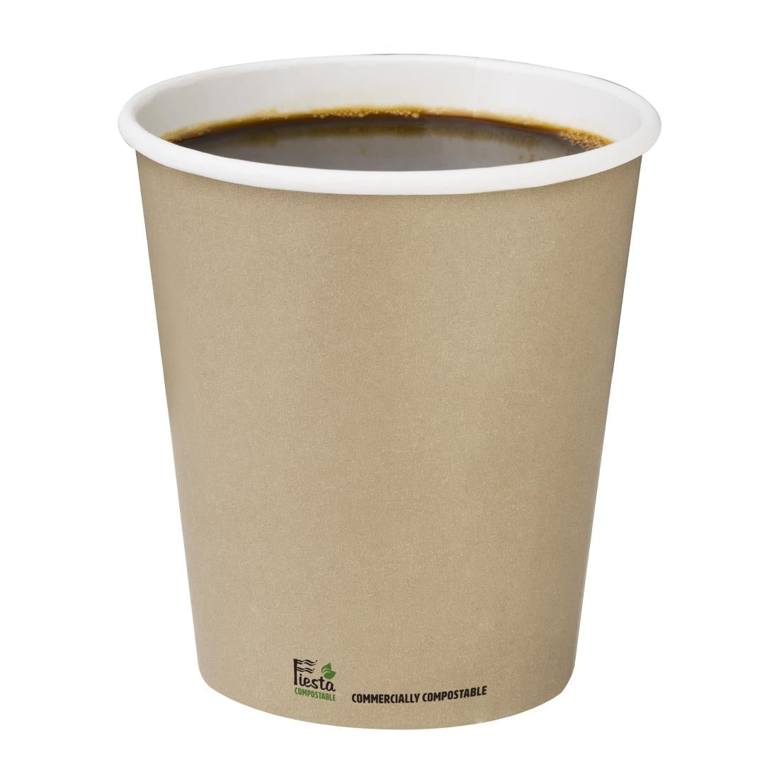 Fiesta Compostable Coffee Cups Single Wall 340ml (50 Pack) (340ml. Pack Quantity: 50.) • PAS-CU983